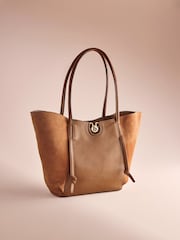 Zamšādas āda, gaiši brūna - B by Ted Baker iepirkumu soma - Attēls 1 no 5