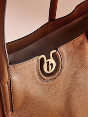 Zamšādas āda, gaiši brūna - B by Ted Baker iepirkumu soma - Attēls 3 no 5
