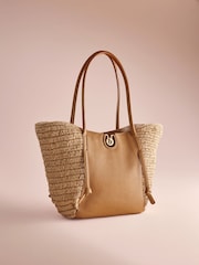 B by Ted Baker Raffia Leather Shopper Bag - Image 1 of 5