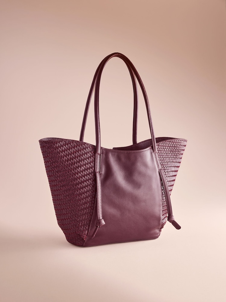 Burgundijas sarkanā rafija - B by Ted Baker iepirkumu soma - Attēls 2 no 5 Burgundijas sarkanā rafija - B by Ted Baker iepirkumu soma - Attēls 2 no 5