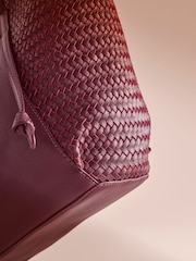 Burgundijas sarkanā rafija - B by Ted Baker iepirkumu soma - Attēls 4 no 5