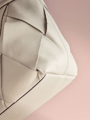 B by Ted Baker Leather Large Weave Shoulder Bag - Image 4 of 5