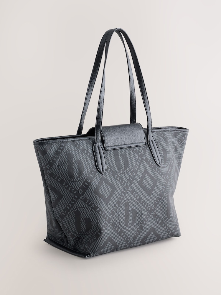שחור מונוגרמה - B by Ted Baker Nylon Tote Bag - תמונה 1 מתוך 4