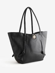Melns - B by Ted Baker ādas iepirkumu soma - Attēls 1 no 5