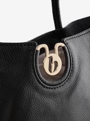 Melns - B by Ted Baker ādas iepirkumu soma - Attēls 3 no 5