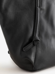 Melns - B by Ted Baker ādas iepirkumu soma - Attēls 4 no 5