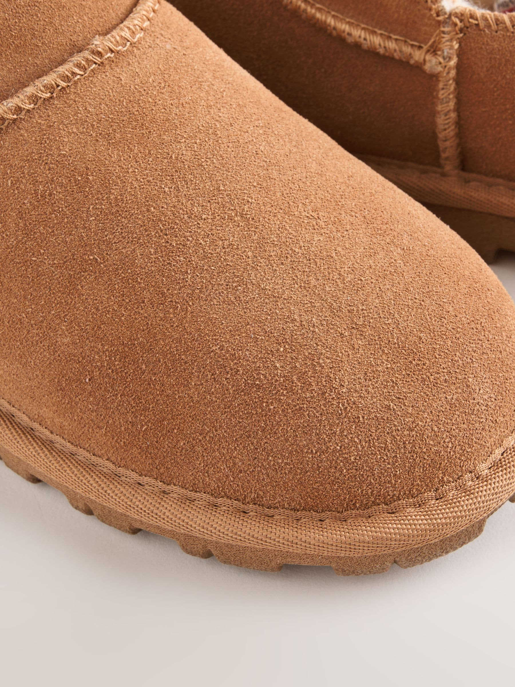 Buy Tan Brown Suede Mini Boot Slippers from the Next UK online shop