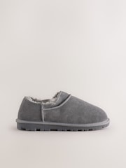 Grey Suede Mini Boot Slippers - Image 3 of 6