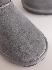 Grey Suede Mini Boot Slippers - Image 5 of 6