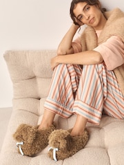 Tan Brown Mini Boot Slippers - Image 2 of 8