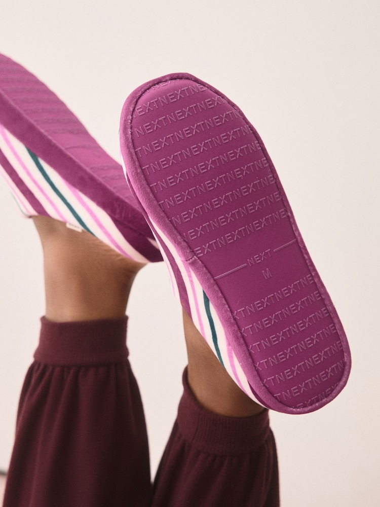 Ягідно-червоний - Plush Mule Printed Slippers - Image 5 of 5