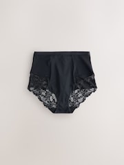 Black/Chocolate Nude High Waist Brief Tummy Control Light Shaping Knickers 2 Pack - Image 3 of 5