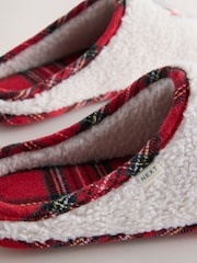 Cream/Red Charlie Mule Borg Slippers - Image 5 of 5