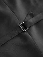 Black Sequin Cotton Velvet Waistcoat - Image 9 of 9