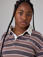 smALLSAINTS Multi Script Logo Stripe Collared Rugby Shirt - Image 2 of 8