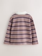 smALLSAINTS Multi Script Logo Stripe Collared Rugby Shirt - Image 6 of 8