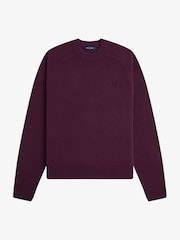 Fred Perry Purple Saddle Sleeve Jumper - Image 5 of 6