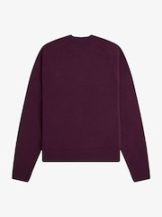 Fred Perry Purple Saddle Sleeve Jumper - Image 6 of 6