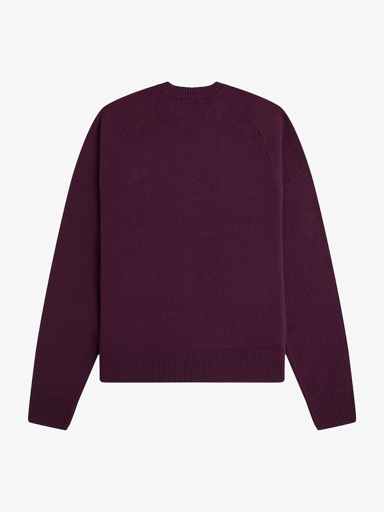 Fred Perry Purple Saddle Sleeve Jumper - Image 6 of 6