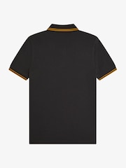 Grau - Fred Perry Kurzarm-Poloshirt mit Zierstreifen - Bild 5 von 5