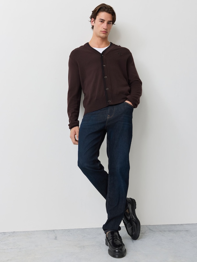 Fred Perry Brown Classic Cardigan - Image 2 of 6
