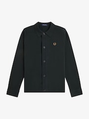 Fred Perry Green Knitted Overshirt - Image 4 of 5