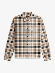 Fred Perry Natural Textured Check Overshirt - Image 3 of 4
