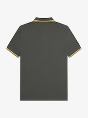 Fred Perry Charcoal Grey Tipped Short Sleeve Polo Shirt - Image 5 of 5