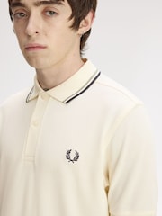 Fred Perry Natural Tipped Short Sleeve Polo Shirt - Image 3 of 5