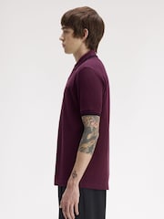 Fred Perry Purple Tipped Short Sleeve Polo Shirt - Image 2 of 5