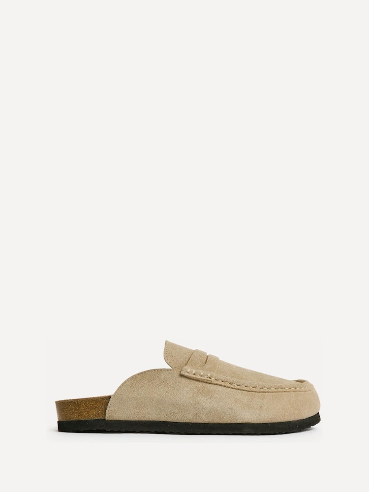Linzi Cream Poet Suede Leather Mule Loafers - Image 2 of 5 Linzi Cream Poet Suede Leather Mule Loafers - Image 2 of 5