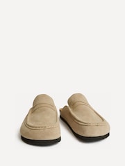Linzi Cream Poet Suede Leather Mule Loafers - Image 4 of 5