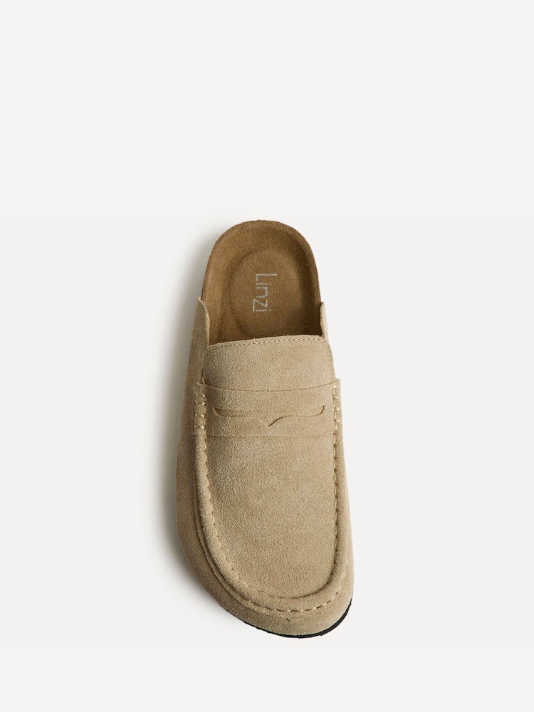 Linzi Cream Poet Suede Leather Mule Loafers - Image 5 of 5 Linzi Cream Poet Suede Leather Mule Loafers - Image 5 of 5