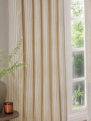 Yard Hebden Striped 100% Cotton Lined Eyelet Curtains - Imagen 3 de 6