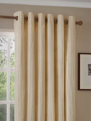 Yard Hebden Striped 100% Cotton Lined Eyelet Curtains - Imagen 4 de 6