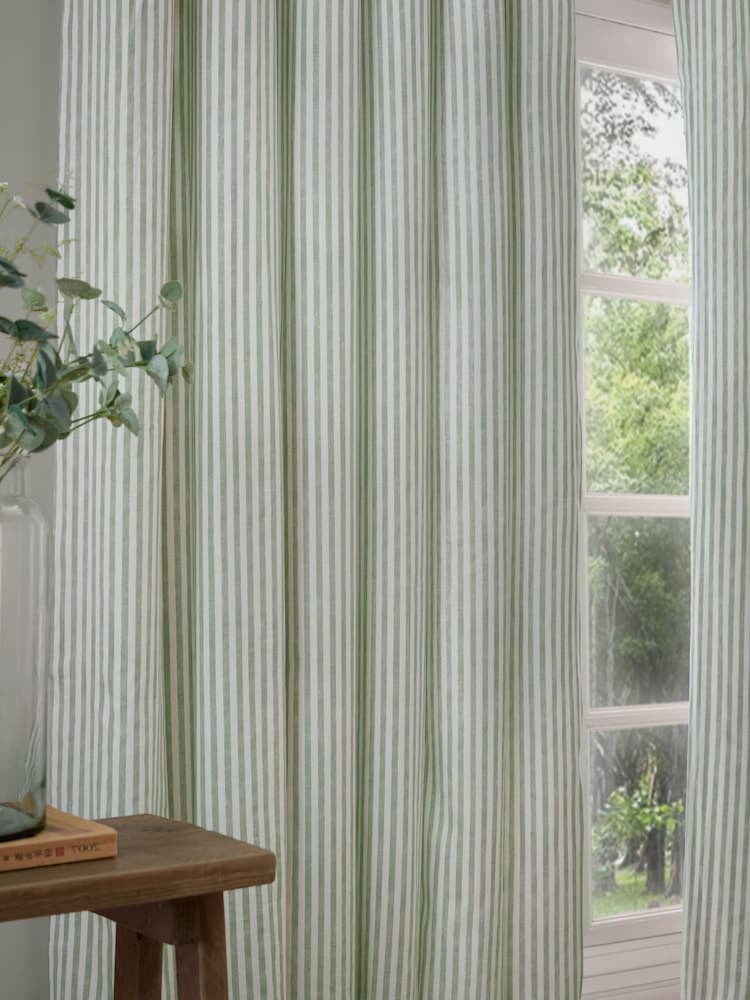Yard Hebden Striped Eyelet Curtains - სურათი 3 3-დან
