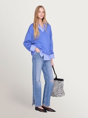 ANINE BING Blue Lee Blue Badge Jumper - Image 1 of 5