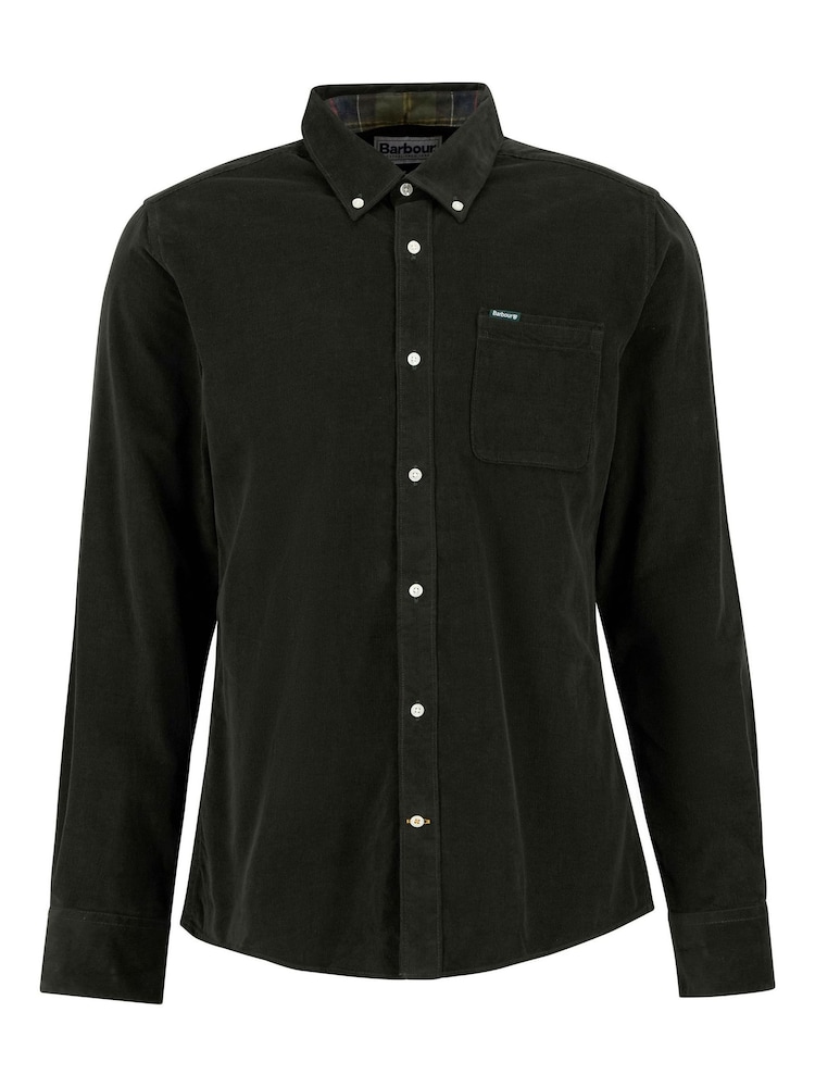 Barbour® Olive Green Ramsey Tailored Cord Shirt - Image 6 of 6 Barbour® Olive Green Ramsey Tailored Cord Shirt - Image 6 of 6