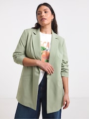 Simply Be Green Opp Single Breasted Blazer - Image 3 of 4