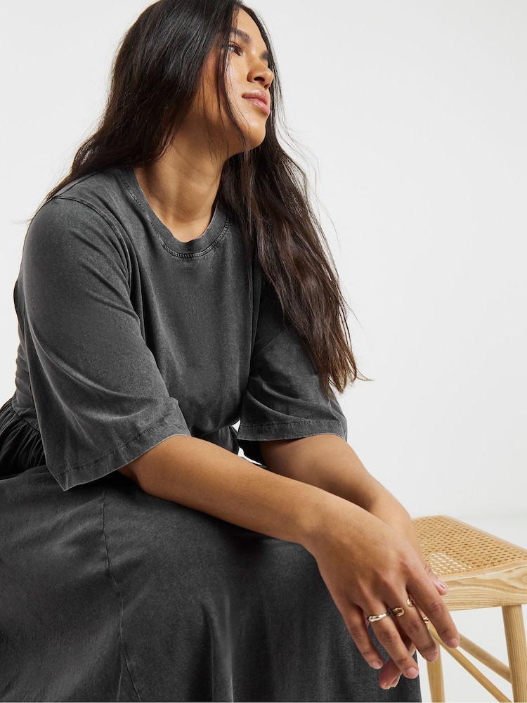 simply grey linen dress Women's Linen Wrap Dress