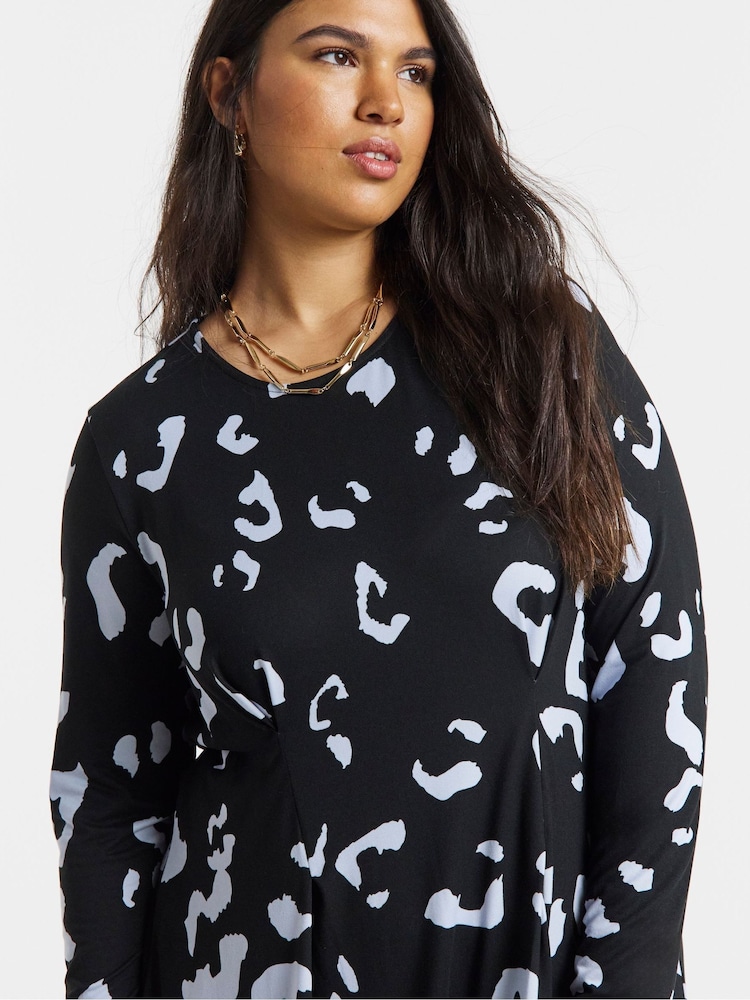 Simply Be Black Supersoft Cinch Detail Midi Dress - Image 4 of 4