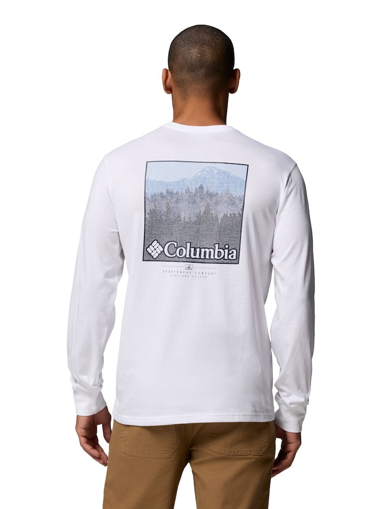 Columbia CSC™ Graphic Long Sleeve White T-Shirt - Imaginea 2 din 5