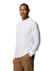 Columbia CSC™ Graphic Long Sleeve White T-Shirt - Imaginea 3 din 5