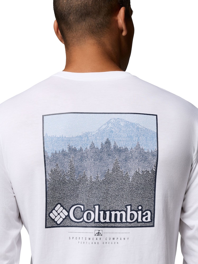 Columbia CSC™ Graphic Long Sleeve White T-Shirt - Imaginea 5 din 5