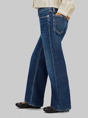 Calvin Klein Blue High Rise Wide Leg Jeans - Image 3 of 5