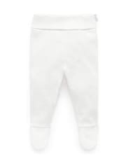 Purebaby White Pointelle Footed Leggings - Image 1 of 4