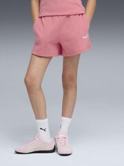 Puma Pink Essentials Small No 1 Logo Shorts - Image 1 of 5