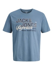 JACK & JONES White Logo Graphic Short Sleeve T-Shirts 5 Pack - Image 2 of 5