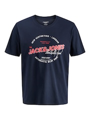 JACK & JONES White Logo Graphic Short Sleeve T-Shirts 5 Pack - Image 5 of 5