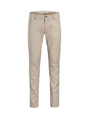 JACK & JONES Brown Glen Slim Fit Chino Trousers - Image 1 of 2